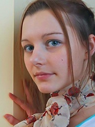 Beautiful blue eyed teen