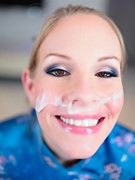 Busty Aimee Blows Shlong For Facial